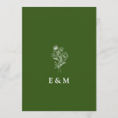 グリーンシンプルのメ結婚ニュー メニュー (裏面)