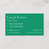グリーンシンプルカップケーキのベーカリーの名刺 名刺 (裏面)