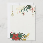 グリーンシンプルクリスマスパーティー 招待状 (裏面)