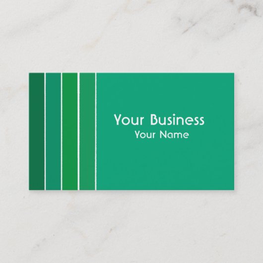 グリーンシンプルストライプカスタマイズ可能な名刺 名刺 (正面)