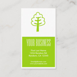 グリーンシンプルツリーのカスタマイズ可能な名刺 名刺
