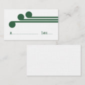 グリーンシンプルデコシック座席表 プレイスカード (正面/裏面)