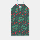 グリーンシンプルフローラクラシックラベル ギフトタグ (裏面)