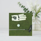 グリーンシンプルモダンゴルフコース サンキューカード (スタンド正面)