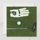 グリーンシンプルモダンゴルフコース サンキューカード (正面)