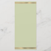 グリーンシンプル金ゴールドユーカリ葉ス結婚メニュー プログラム (裏面)