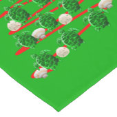 グリーンシーウミガメのクリスマスツリー ショートテーブルランナー (コーナー)