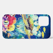グリーンシーウミガメ海熱帯魚ブライト Case-Mate iPhoneケース (裏面 (横))