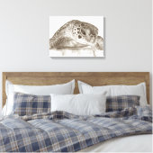 グリーンシーカメスケッチ キャンバスプリント (インサイチュ (寝室))