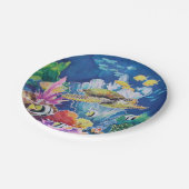 グリーンシーカメ紙プレート熱帯海魚 ペーパープレート (アングル)