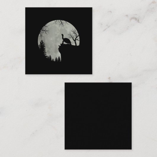 グリーンシーガートル海カメハウリングエストムーン スクエア名刺 (正面/裏面)