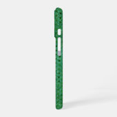 グリーンシークインきらめく iPhone 16ケース (左側面)