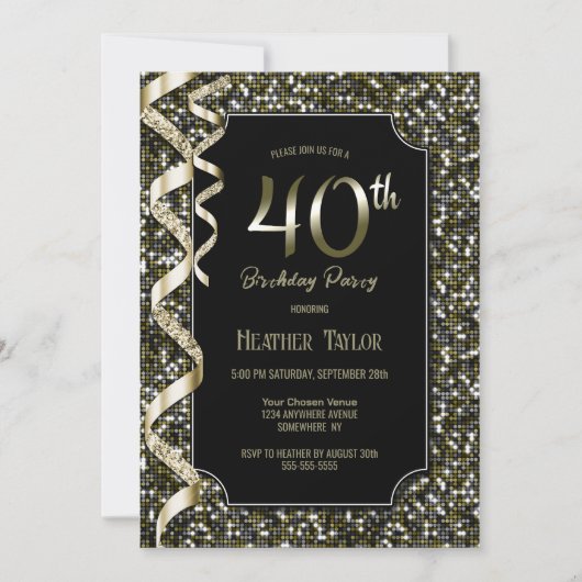 グリーンシークンズ40th誕生日パーティー 招待状 (正面)