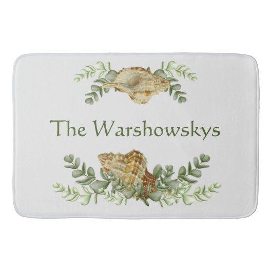 グリーンシーシェル航海のクリームシェルコースト3 バスマット (正面)