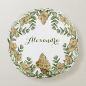 グリーンシーシェル航海のクリームシェルコースト ラウンドクッション (裏面)