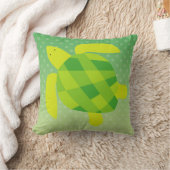 グリーンシータートルオンドグラデーションット装飾用クッション クッション (ブランケット)