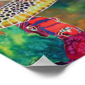 グリーンシータートルガメプリント"ラトルテイ" ポスター (角)