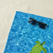 グリーンシータートルズオンターコイズシーウォーター ビーチタオル (インサイチュ)