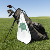 グリーンシータートルモノグラム ゴルフタオル (グリーン)