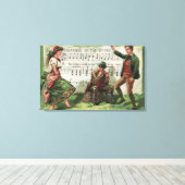 グリーンシート音楽の使用 キャンバスプリント (インサイチュ (ウッドフロア))