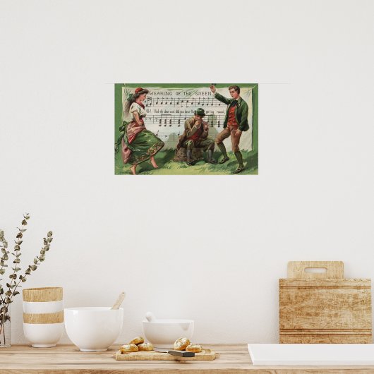 グリーンシート音楽の使用 ポスター (キッチン)