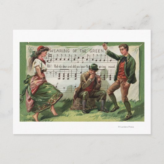 グリーンシート音楽の使用 ポストカード (正面)