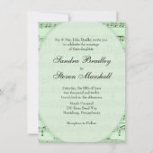 グリーンシート音楽テーマ結婚式招待状 招待状 (正面)