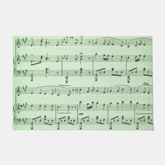 グリーンシート音楽 ドアマット (正面)