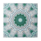 グリーンシーフォーム幾何学的ファンタジー浴室用タイル タイル (正面)