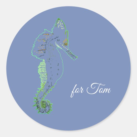 グリーンシーホースパーティーシール ラウンドシール (正面)