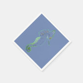 グリーンシーホースベクターアートカクテルナプキン スタンダードカクテルナプキン (角)