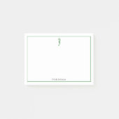 グリーンシーホース動物イラストレーション海洋生物 ミニマル ポストイット (正面)