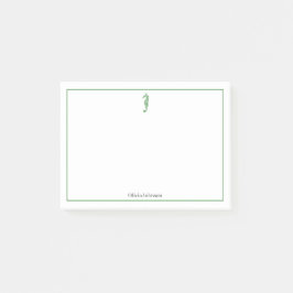 グリーンシーホース動物イラストレーション海洋生物 ミニマル ポストイット