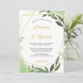 グリーンジオフレームウェディング 招待状 (スタンド正面)