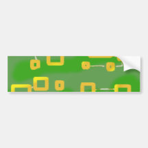 グリーンジオメトリックバンパーステッカー