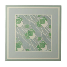 グリーンジオメトリック1915ハンナボルガーオーバーベック タイル