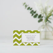 グリーンジグザグシェブロンパターン呼び出しカード コーリングカード (スタンド正面)