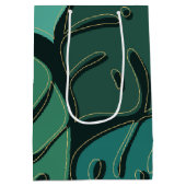 グリーンジャイアント葉モンステラデザイン ミディアムペーパーバッグ (裏面)