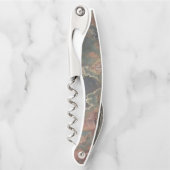 グリーンジャスパーストーンルック ソムリエナイフ (正面)