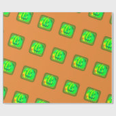 グリーンジャックオランタンハロウィーンサンダー_コーブ ラッピングペーパー (フラット)