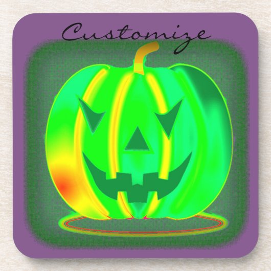 グリーンジャックランタンハロウィーンThunder_Cove コースター (正面)