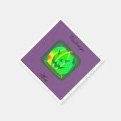 グリーンジャックランタンハロウィーンThunder_Cove スタンダードカクテルナプキン (角)