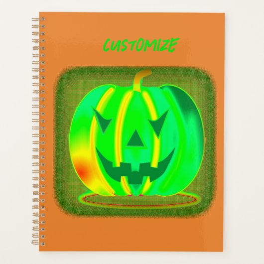 グリーンジャックランタンハロウィーンThunder_Cove プランナー手帳 (正面)