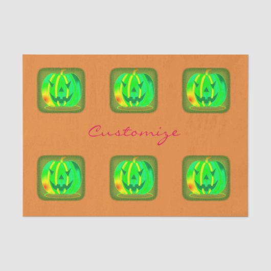 グリーンジャックランタンハロウィーンThunder_Cove 薄葉紙 (正面)