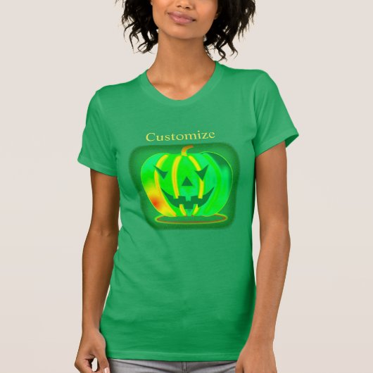 グリーンジャックランタンハロウィーンThunder_Cove Tシャツ (正面)