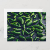 グリーンジャラペノペッパーズオンコンクリート背景 ポストカード (正面/裏面)