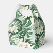 グリーンジャングルの葉 ブライダルシャワー ウェディング フェイバーボックス (裏面サイド)