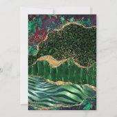 グリーンジャングルサファリグリッターアゲート21歳の誕生日 招待状 (裏面)