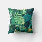 グリーンジャングル熱帯熱自然装飾用クッション クッション (裏面)
