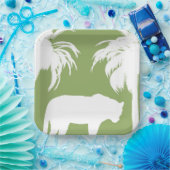 グリーンジャングル ペーパープレート (パーティー)